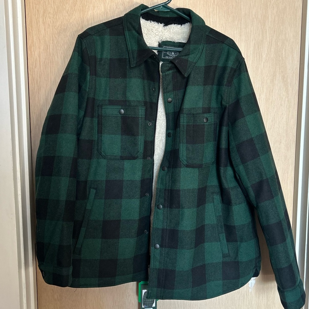 G.H. Bass & Co. Green and Black Plaid Jacket
